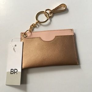 NWT BP gold card holder with keychain. 3 slots.